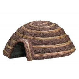 Abri hérisson en rotin naturel