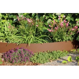 bordure de jardin en acier fer vielli