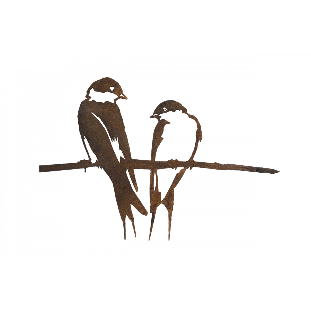 Metalbird – Paire D'hirondelles En Acier Corten – Déco Extérieure Rustique – Fabriqué Aux USA – Résiste Aux Intempéries