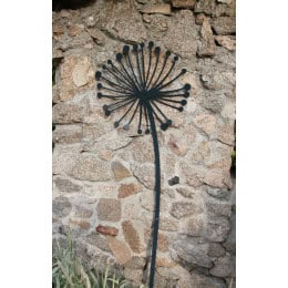décoration murale fleur gris anthracite