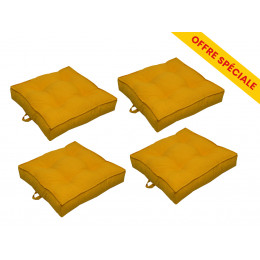 coussin exterieur jaune