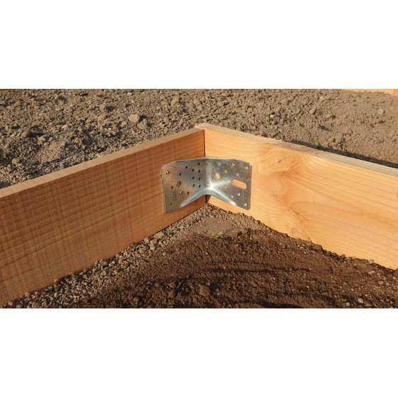 bordures en bois avec angle