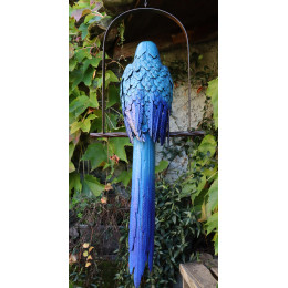 perroquet en métal à suspendre