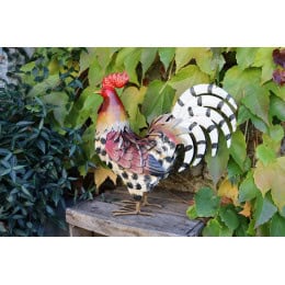 coq en métal décoration