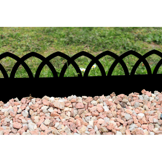 bordure de jardin en acier noir